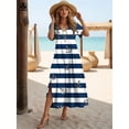 thumbnail image 3 of Nuevos vestidos de vacaciones para mujer, elegantes vestidos midi con estampado de ancla, vestidos femeninos de manga corta, ropa oversize de moda, verano 2024, 3 of 5