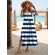 thumbnail image 3 of Nuevos vestidos de vacaciones para mujer, elegantes vestidos midi con estampado de ancla, vestidos femeninos de manga corta, ropa oversize de moda, verano 2024, 3 of 5