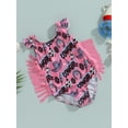 thumbnail image 3 of Bagilaanoe Toddler Baby Girls One-Piece Swimsuit Print Sleeveless Tassel Swimwear 12M 18M 24M 3T 4T 5T Kids Bathing Suit Beachwear, 3 of 8