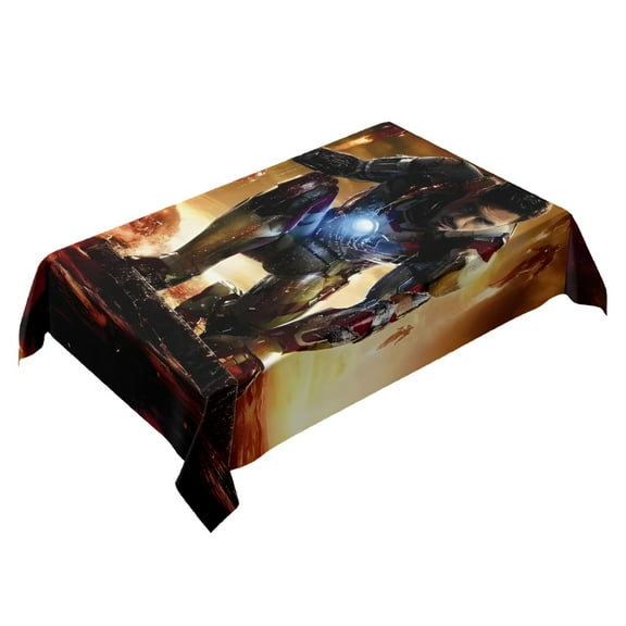 Iron Man Themed Square Tablecloth 54 * 72 Inches Durable Stylish