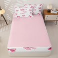 thumbnail image 4 of Catabedysis Bowknot Letter S Zipper Full Size Comforter Sets with Fitted Sheet and 2 Pillowcases,Cute Coquette Bows Zipper Bedding Set For Girls,Pink Reversible,4 Pieces, 4 of 7