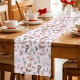 thumbnail image 5 of Pink Bunny Floral Easter Table Runner - 90 Inch Long Elegant Pastoral Spring Floral Rabbits Cotton and Linen Blended Dress Scarves Farmhouse Table Runner for Kitchen Dining, Coffee Table, 13" x 90", 5 of 8