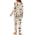 thumbnail image 3 of Renewold Womens Halloween Pajamas Fall Cozy Loungewear Plus Size Long Sleeve Sleepwear Drawstring Pajama Sets Witch Skull Two Piece Jogger Set Spider Web Nightwear Size XL, 3 of 7