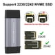 thumbnail image 4 of NVME SSD Case M2 Adaptador NVME Carcasa Externa PCIE NVME M/M+B Llave una USB 3.1 10Gbps Compatible con 2230 2242 M.2 SSD Box, 4 of 5