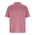 thumbnail image 5 of Moxiu Men's Big & Tall Button Up Collared Short Sleeve Athletic Golf Shirts Summer Business Casual Fitness Workout Tops Pink,L, 5 of 6
