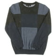 thumbnail image 2 of Tricots St Raphael Mens Patchwork Colorblock Pullover Sweater, Blue, Small, 2 of 2