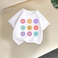 thumbnail image 4 of Mooqilaa Girls Cotton T-shirts, Fashion Crew Neck Short Sleeve Kids Summer Tops Graphic Tees White Size 9-10T, 4 of 6