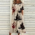 thumbnail image 3 of Women's Halloween Print Casual Dress, Round Neck with Pockets Design , Comfortable Relaxed Fit Fabric for Everyday Wear, Halloween Themed Dress for Women Black L, 3 of 6