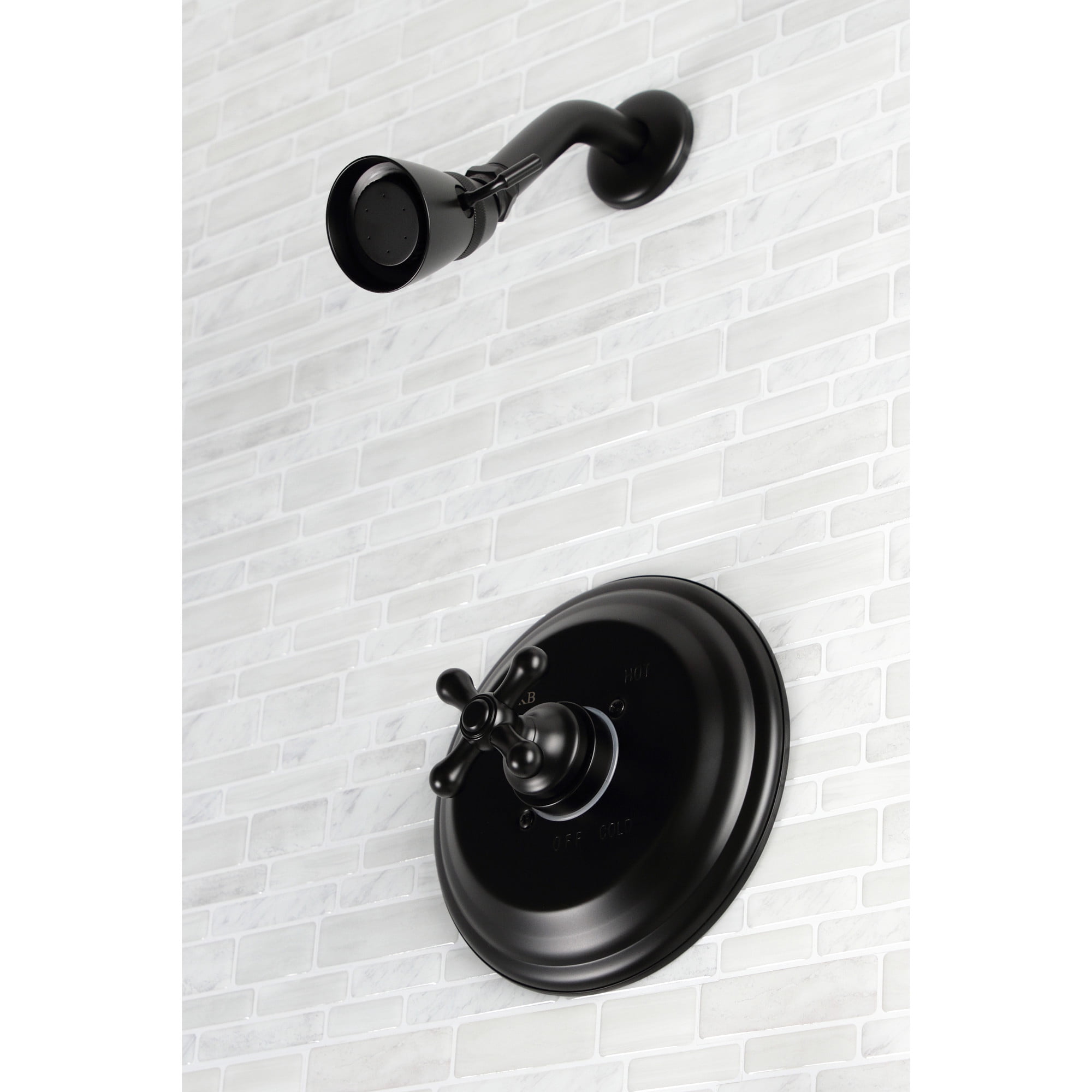 Kingston Brass KB3630AXSO Restoration Single-Handle Pressure Balanced Shower Faucet, Matte Black