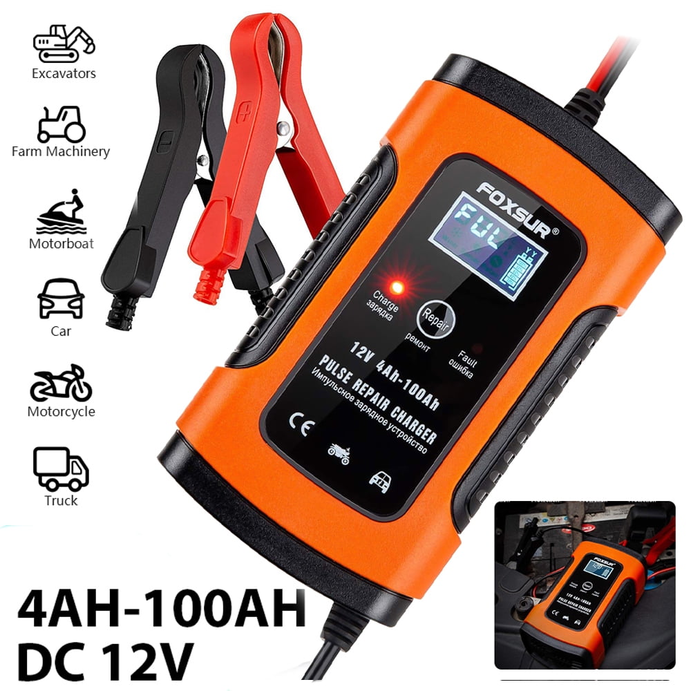 Battery Charger 56Amp, 12V Smart Automatic Car Battery Charger ,LCD