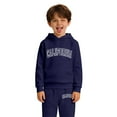 thumbnail image 5 of Autumn Winter Girls' 2-Piece Hoodie Pullover & Sweatpants Set – Long Sleeve Casual Outfit with Letter Print, Hooded Toddler Fall Winter Wear, 5 of 6