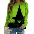 thumbnail image 2 of 2025 New Independent Station Halloween Round Neck Pullover Sweatshirt Women's Casual Long Sleeve Witch Sweatshirt, 2 of 8
