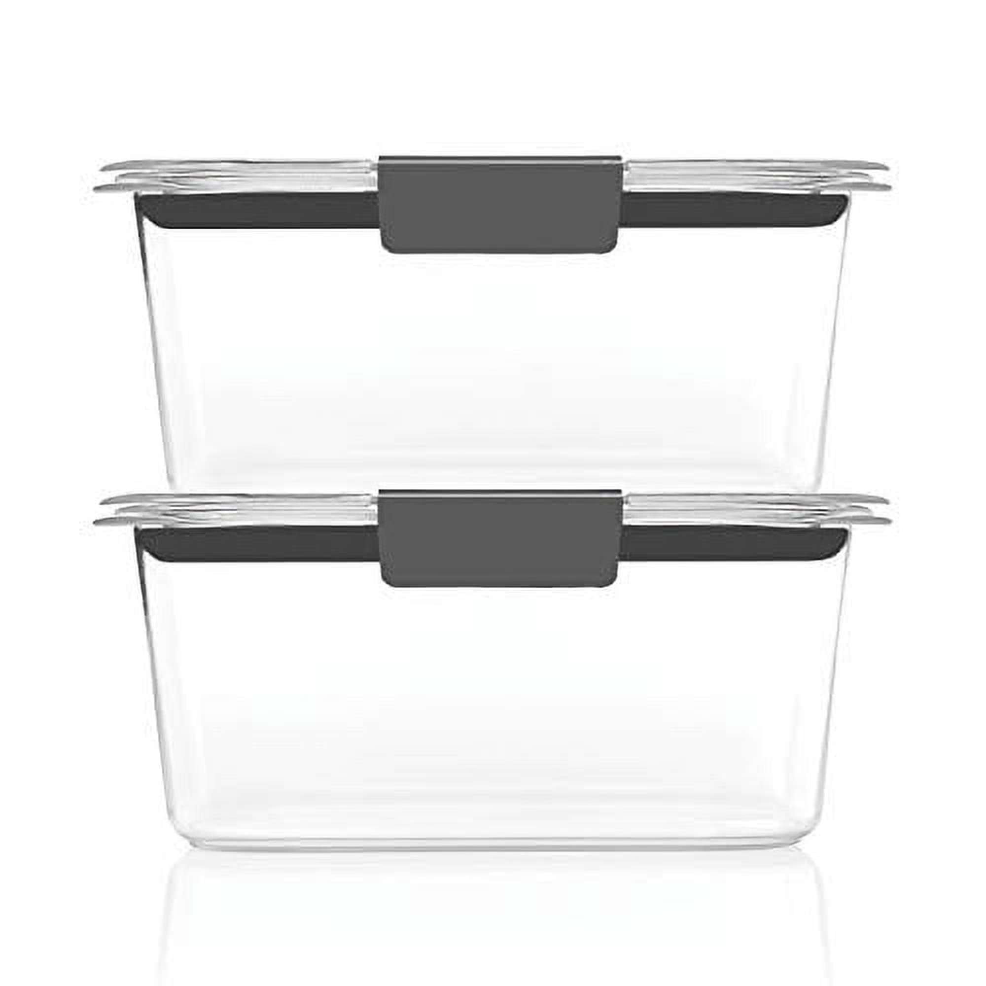 (4 pack) Rubbermaid Brilliance 4.7 Cup Medium Stain-Proof Food Storage Container, Set of 2