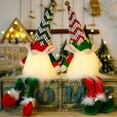 thumbnail image 4 of 2Pcs Large Lighted Christmas Gnome Decorations 18.5inch with Spring Leg Light up Christmas Knome Gift for Home Decor, 4 of 8