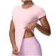 thumbnail image 1 of Camiseta de Yoga de Manga Corta para Mujeres con Cintura Slim Fit, Transpirable Deportes para Correr Gimnasio de Entrenamiento, 1 of 8