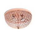 thumbnail image 1 of 2 Light Elipse Crystal Flush Mount Ceiling Light, Rose Gold, 1 of 1