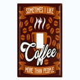 thumbnail image 2 of Metal Light Switch Wall Plate Outlet Cover (Sometimes I Like Coffee More Than People Brown - Single Toggle), 2 of 2