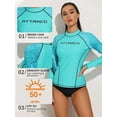 thumbnail image 3 of Women's Rash Guard UPF 50 Long Sleeve Swim Shirts Rashguard Top, 3 of 6
