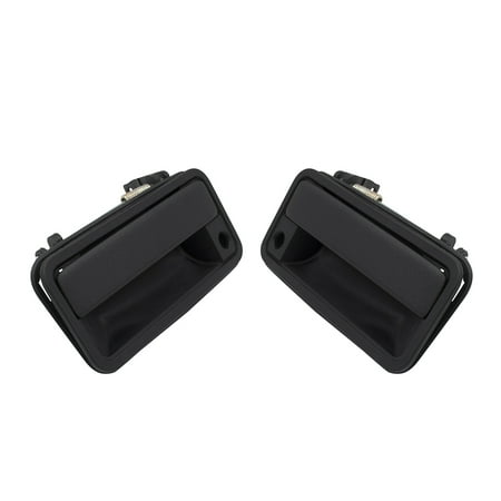 Gmc Truck Outside Door Handle - BROCK Pair Set Outside Front Door Handles Textured Black Metal w/ Plastic Base Replacement for 95-00 Chevy GMC Pickup Truck 15032305 15050621 15050640 15727338