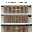 thumbnail image 6 of Half Price Drapes Dutch Cocoa Blackout Faux Linen Room Darkening Curtain, 50W x 84L (1 Panel), 6 of 12