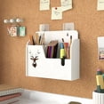 thumbnail image 4 of Soporte De Almacenamiento De Pared Blanco Contenedor De Almacenamiento De Pared Compuesto De Madera Y Plástico De Fácil Instalación Speravity HA026859-01, 4 of 6