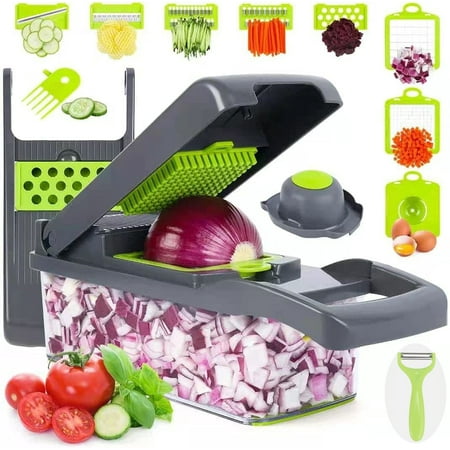 

sktome Vegetable Chopper stome Multifunctional 12-in-1 Food Chopper with 8 Blades - Onion Chopper Veggie Chopper Chopper Vegetable Cutter/Slicer/Dicer