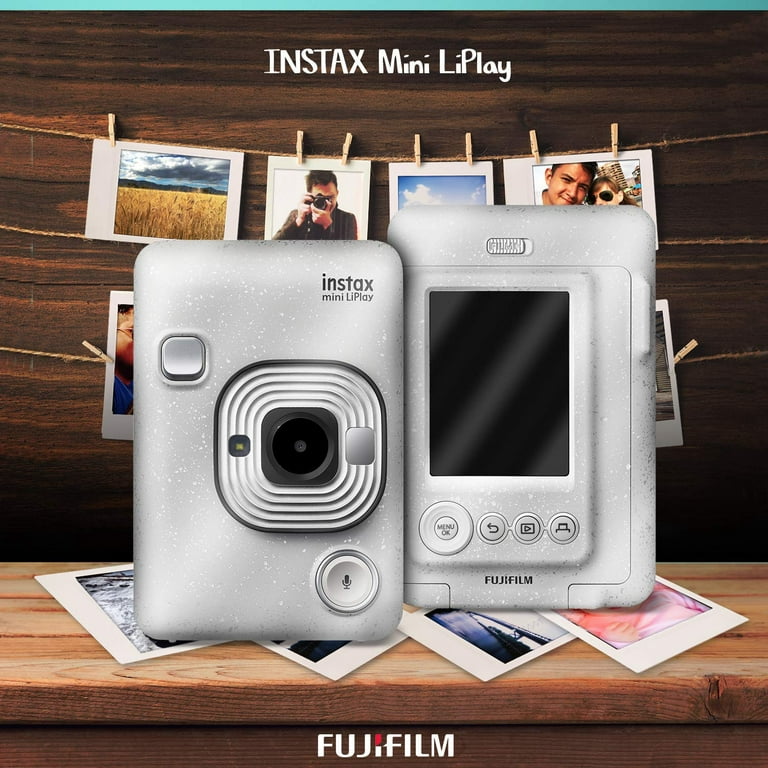 Fujifilm instax Mini LiPlay camera in stone white