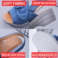 thumbnail image 6 of Honeeladyy gold sandals for women Summer Knot Platform Sandals Women's Fish Mouth Fashion Sandals, 6 of 6