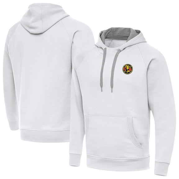 Men's Antigua White Club America Takeover Pullover Hoodie