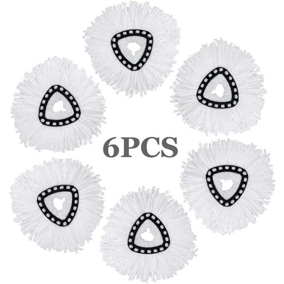 6 Pack Spin Mop Replacement Heads Microfiber Spin Mop Refills Easy Cleaning Mop Head