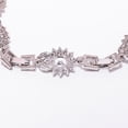 thumbnail image 6 of White Topaz, CZ 925 Sterling Silver Adjustable Bracelet 7-8" B131231, 6 of 6