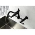 thumbnail image 2 of Kingston Brass Heritage 8" Center Wall Mount Kitchen Faucet, 2 of 6