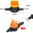 thumbnail image 2 of 1/4 Inch Drip Tube Shut off Valve, 50PCS Heavy Duty Universal Tubing Irrigation Coupling Switch - Pipe Tube Drip Line Barbed Adapter Through Connector Leakproof Fittings for Garden Lawn, 2 of 7