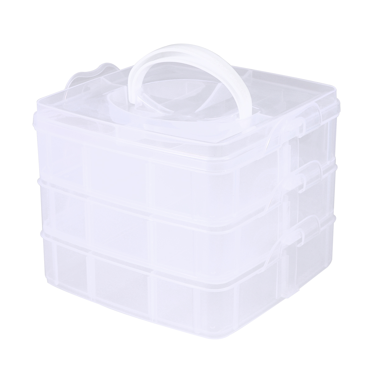 Small Threelayer Storage Box Detachable Cover 18 Grids Childrens