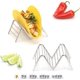 thumbnail image 1 of Soporte para tacos con vaso para salsa, acabado cromado, capacidad para 3 tacos, juego de 2 estantes, 1 of 7