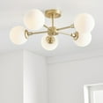 thumbnail image 6 of Better Homes & Gardens 26" Architectural 5 Globe Ceiling Light, Gold Finish, Frosted Glass Shades, 6 of 8