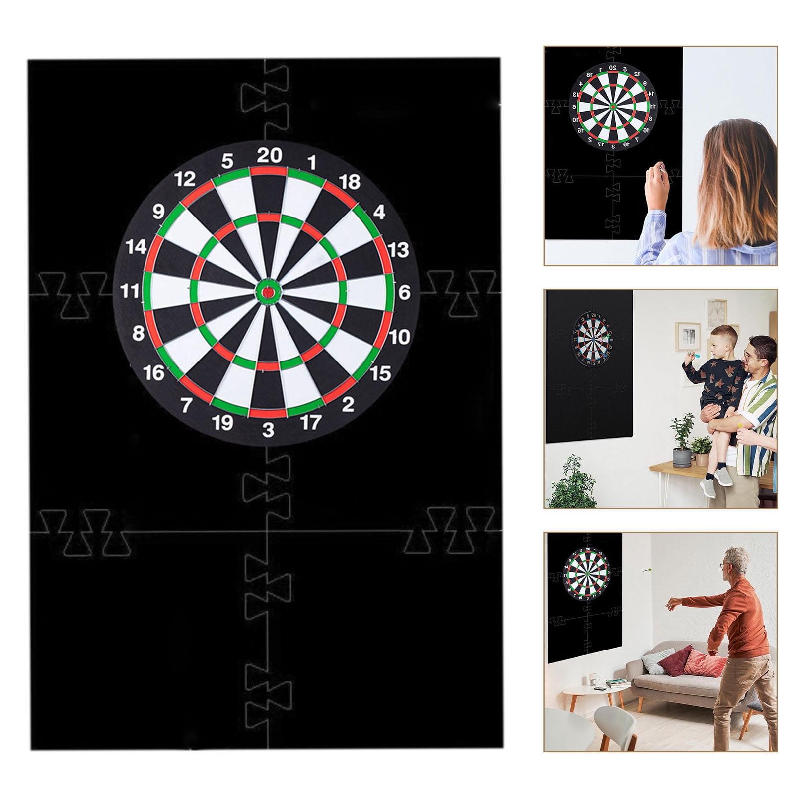 YIFAEUX Splicing Dart Board Wall Protector Universal EVA Rectangle Dart Backboard Wall Protection Surround Backing Guard Dart Board Accessories