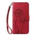 thumbnail image 5 of for iPhone Air Pattern Wallet Flip Case, Premium PU Leather Card Slots Full Body Protection Wrist Strap Kickstand Non-Slip Shockproof Magnetic Phone Case for iPhone Air, Red, 5 of 6