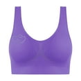 thumbnail image 3 of Plus Size Womens Bras Seamless No Underwire Push-up Breathable Full Coverage Bras Women's Tank Sports Underwear Purple M, 3 of 6
