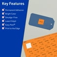 thumbnail image 3 of Avery Printable Square Labels, Bright Orange, 1.5" x 1.5", 800ct, 3 of 11