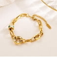 thumbnail image 2 of LFE 18K Gold Plated Bracelet | Lucky Amulet Bracelet Jewelry Enamel Dripping Oil | Stainless Bracelet | Evil's Eye Heart Shaped Pendant| Bracelet and Ring | Including Gift Box, 2 of 3