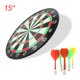 thumbnail image 1 of Juego de tablero de dardos de plástico de 15 pulgadas con 6 magnéticos, 1 of 8