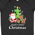 thumbnail image 4 of Inktastic Baby's 1st Christmas with Santa Reindeer and Tree Boys or Girls Baby Bodysuit, 4 of 5