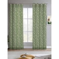 thumbnail image 2 of Sage Green Floral Sheer Curtains 84 Inch Length 2 Panels Set for Living Room/Bedroom, Spring Flowers Kitchen Curtains with Grommet Semi-Sheer Curtains Drapes Voile Window Treatments 42"x84"x2, 2 of 7