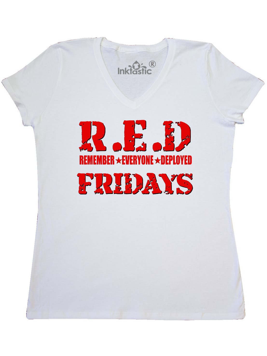 INKtastic - Red Fridays (red) Women's V 