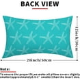 thumbnail image 2 of Teal Starfish Lumbar Pillow Covers 12X20 Inch Coastal Beach Nautical Couch Pillow Cases Summer Aqua Turquoise Ocean Throw Pillows Set of 2 Home Decor for Living Room Bedroom Cushion Outdoor, 2 of 6