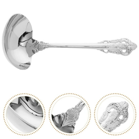 WASHWEPE Soup Ladle Stainless Steel 1Pcs 6.3x2.6x2in