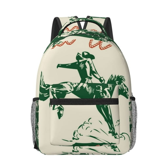 Uemuo West Cowboys Printed Student Durable Water-resistant Backpack,Travel Backpack,Outdoor Activities Backpack, Laptop Backpack, Multi-compartment Backpack