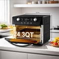 thumbnail image 3 of CUSIMAX Air Fryer Oven, 10-in-1 Convection Oven, 24QT Air Fryer Combo, Countertop Air Fryer Toaster Oven with Rotisserie & Dehydrator, Rich Accessories, Black, 3 of 6