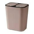 thumbnail image 3 of Separación Seca Y Húmeda Cubo de Basura Cubos de Basura Domésticos 2 Compartimentos Diseño Elegante Papelera de Oficina para Lavandería, Vehículos Rec café Sunnimix bote de basura de cocina, 3 of 8